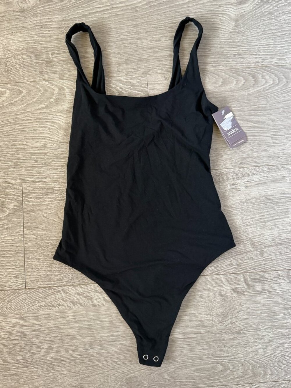 Auden Black One-Piece Bodysuit/Swimsuit Size S NWT